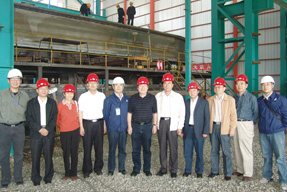 清華大學(xué)校長顧秉林院士參觀指導(dǎo)3.6萬噸擠壓機項目