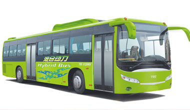 由南車時代電動開發(fā)研制的并聯式混合電動公交車