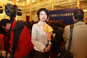 本刊記者晏黎跑兩會