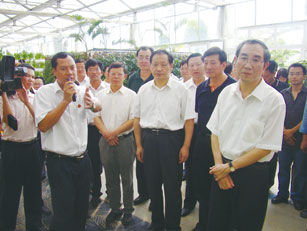 廣西自治區(qū)主席馬飚（右一）視察園區(qū)