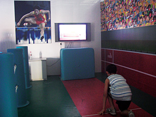 小觀眾參加虛擬田徑大賽